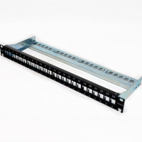 Патч-панель для 24 модулів xs500 Keystone, 1U, 19", з кабельним організатором