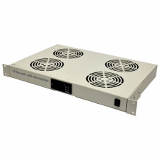 1U  Block 4 fan for cabinet with thermostat