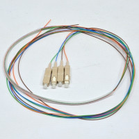 Set of colored pigtails SC/UPC 1.5 m, MM (OM3), Easy strip, 4 fibers
