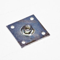 Plate with nut for fastening M8 studs to wooden ceiling