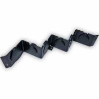 Rear cable organizer corner for FOPE panels, black.