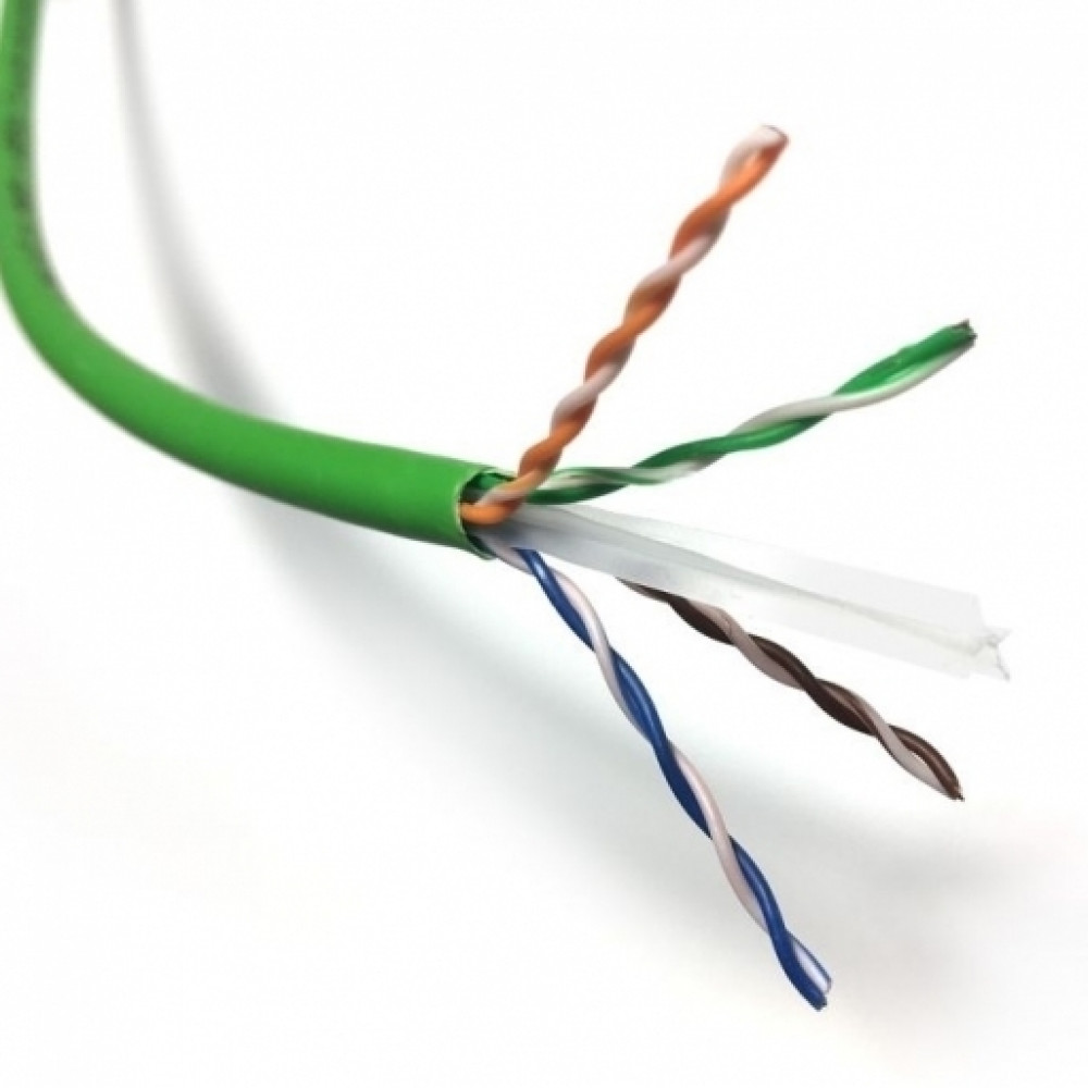 LAN Cable, Indoor use, UTP, cat 6, FRNC/LSZH, Cca, Green, Product Code UU009175405 - product image  1