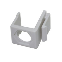 KeyStone port cover with hole for TV connector, LW, white