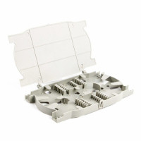 Splice cassette for 24 units, with lid, gray, LW