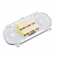 Splice cassette for 24 units, with a lid and label, white, LW