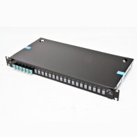  ВО патч-панель LAN1 с 6xLC Duplex адапт., 12 пигтейл., сплайс-кассетой, MM, OM3/OM4, 1U