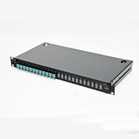 ВО патч-панель LAN1 с 12xLC Duplex адапт., 24 пигтейл., сплайс-кассетами, MM, OM3/OM4, 1U