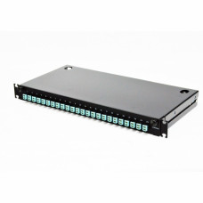 ВО патч-панель LAN1 з 24xLC Duplex адапт., 48 пігтейл., сплайс-касетами, MM, OM3/OM4, 1U