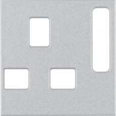 Панель до розетки UK-стандарту з вимикачем S.1/B.х алюміній