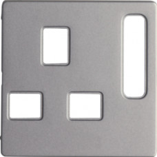 Панель до розетки UK-стандарту з вимикачем Q.х алюміній