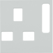 Панель до розетки UK-стандарту з вимикачем S.1/B.х пол.білизна матова