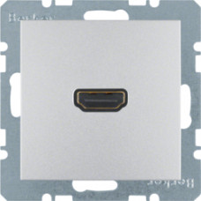 HDMI-розетка, підключення сзаду під кутом 90град., алюміній B.х