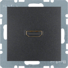 HDMI-розетка, підключення сзаду під кутом 90град., антрацит B.х
