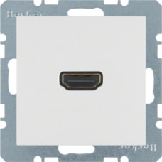 HDMI-розетка, підключення сзаду під кутом 90град., пол.білизна матова S.1/B.х