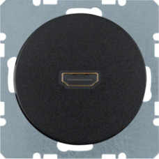 HDMI-розетка, підключення сзаду під кутом 90град., чорна, R.1/R.3