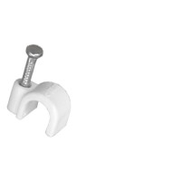 Bracket with a nail, 6 mm, white.