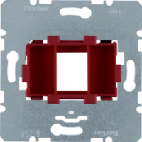 Опорна пластина для модульних роз'ємів з червоною вставкою, 1-кратна