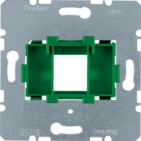 Опорна пластина для модульних роз'ємів з зеленою вставкою, 1-кратна