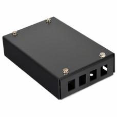 Міні-бокс для ВО адаптерів, (120х80х28мм) 4 SC Simplex/ 4 LC Duplex чорний, CMS