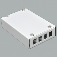 Міні-бокс для ВО адаптерів, (120х80х28мм) 4 SC Simplex/ 4 LC Duplex сірий, CMS