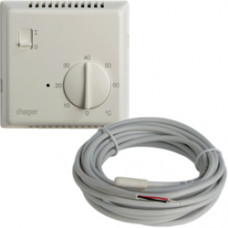 Термостат цифровий, ручное ВКЛ/ВИМК 230В/ 8А, контакт - НВ, з датчиком IP65