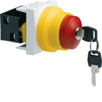 Вимикач аварійного відключення з ключем 2М Systo жовто-червоний, 10А/250В