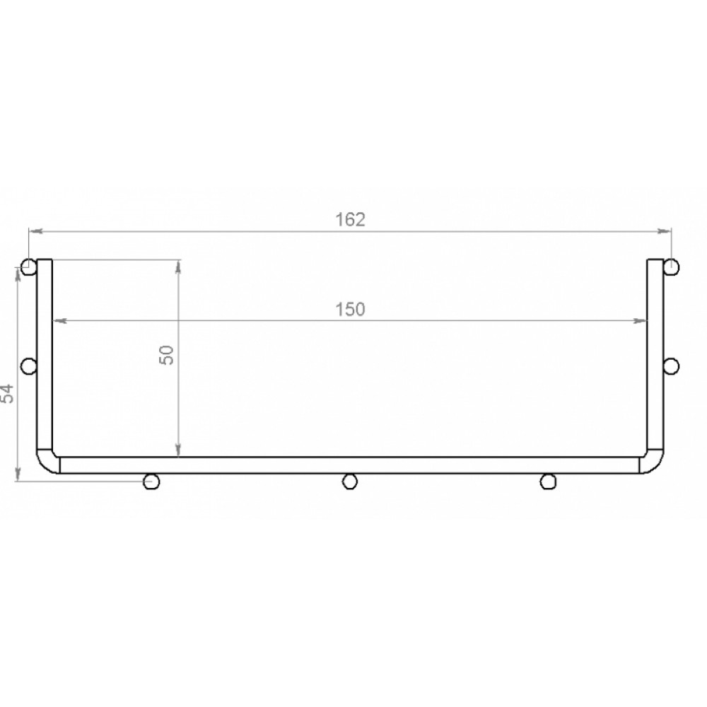 Wire cable tray WBC, 150x50, wire diameter 4 mm, Product Code CMS-WBC4-15050Z - product image 2