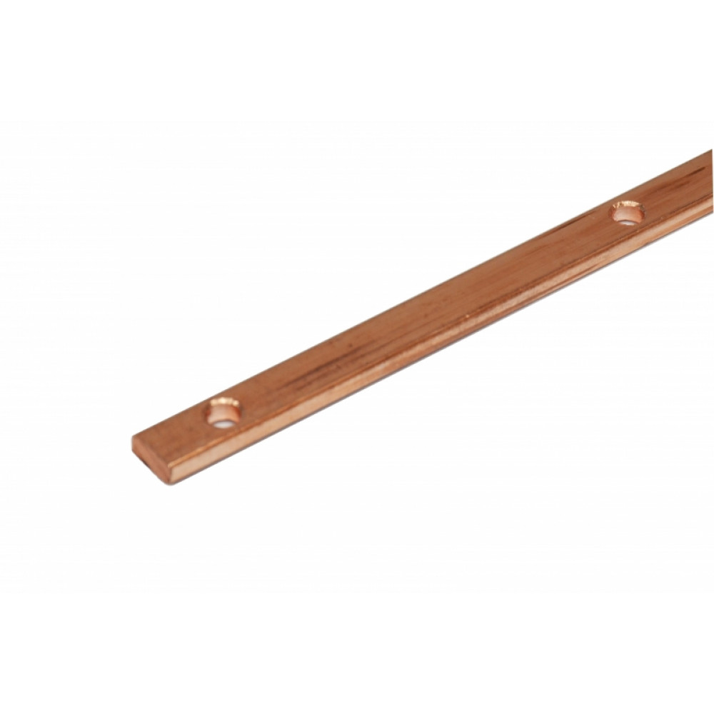 Шина заземлення мідна 12х5мм (0.5м), d6.2мм