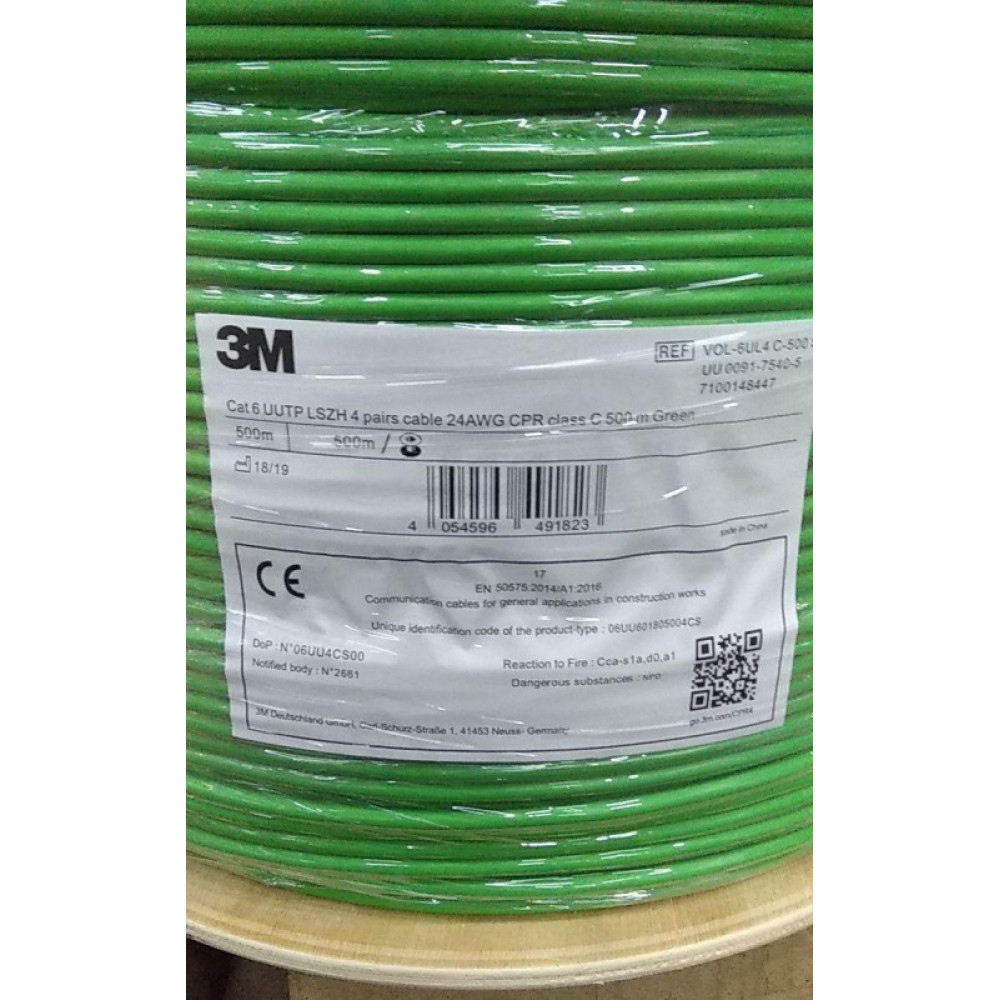 LAN Cable, Indoor use, UTP, cat 6, FRNC/LSZH, Cca, Green, Product Code UU009175405 - product image 3