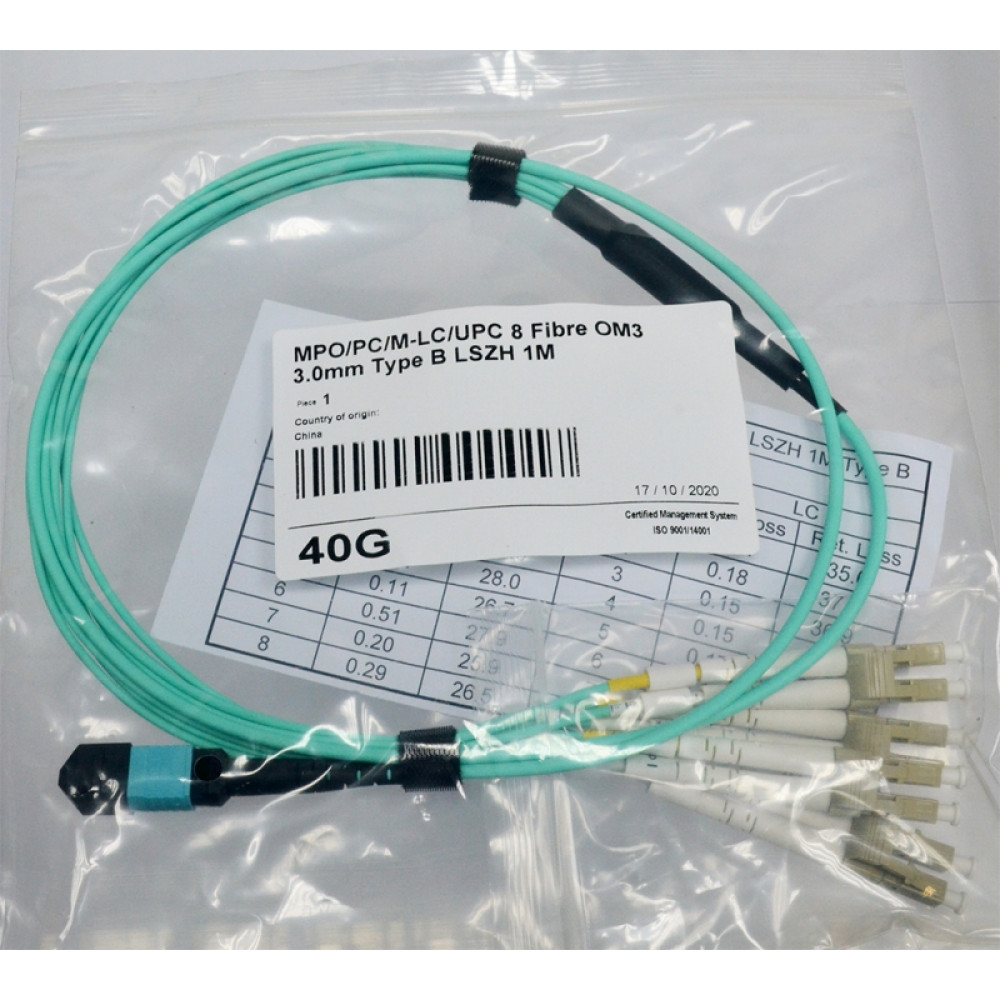 Fiber optic patch cords MPO / MTP, Product Code LW-H1MPO(M)8OM3 - product image 3