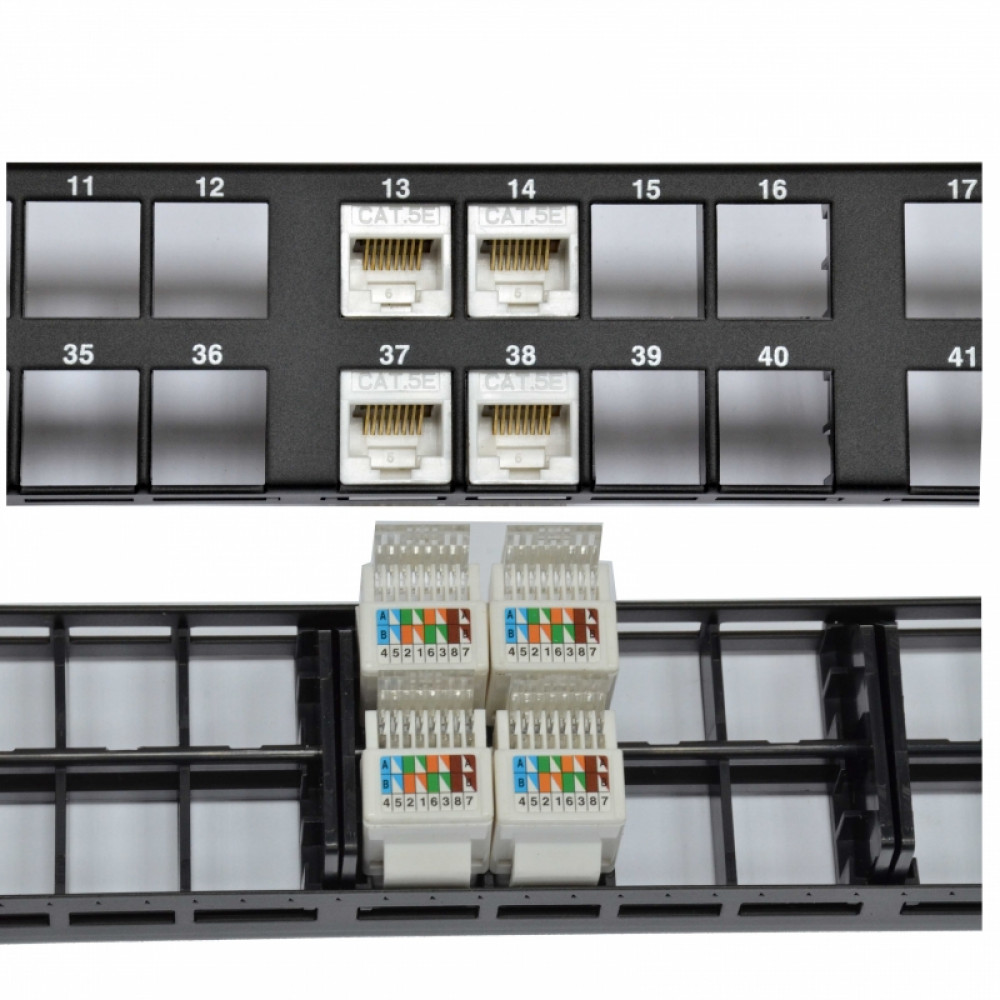 Patch Panels, 19’’, Modular panel KeyStoNe, Modular patch panel, Product Code NKPP48HDY - product image 6