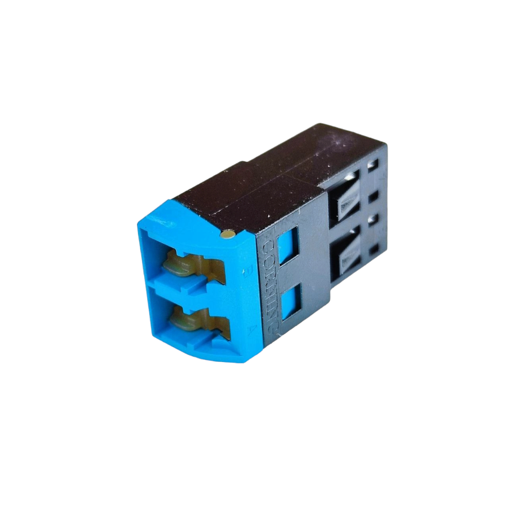 Adapter LC Duplex with shutters, SM for panel LAN1, blue, Corning - buy ...
