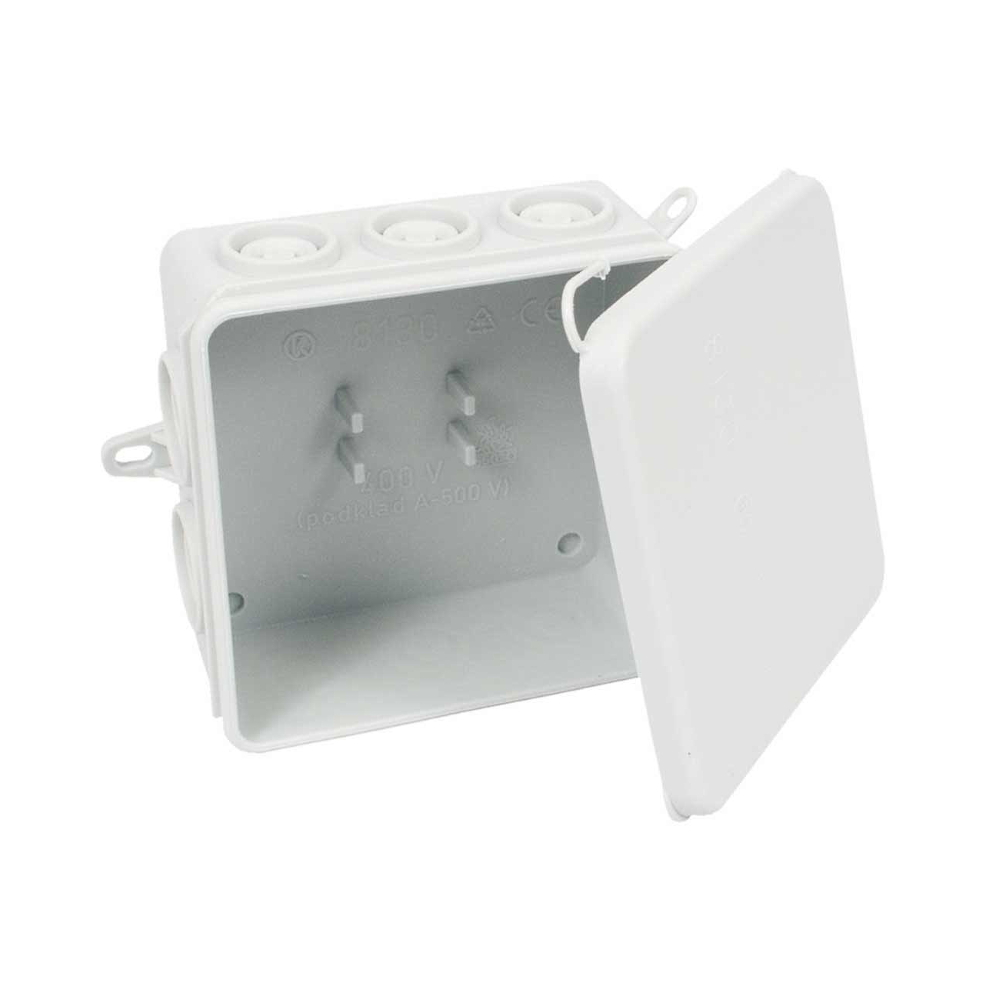 The box is distributive, external, plastic, 85х85х40, IP54, without ...