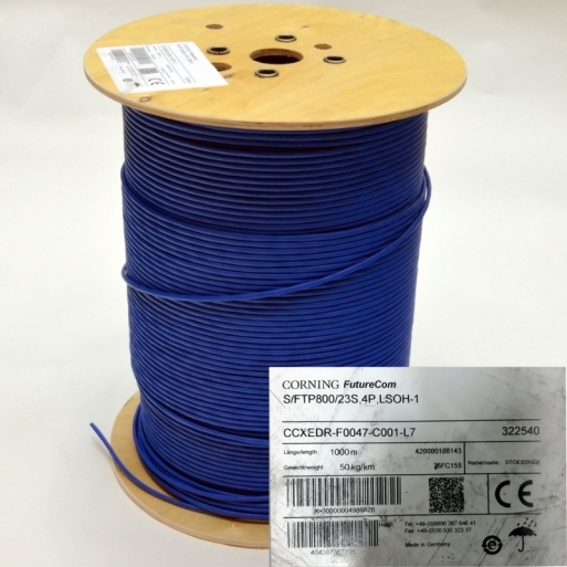 cable installation monobrin cat.7 s/ftp 1000mhz 2x4p 500m