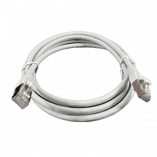 wccf カタログ3 Патч-корд мідний F/FTP кат. 6A, 26AWG, 3.0 м, LSZH, сірий